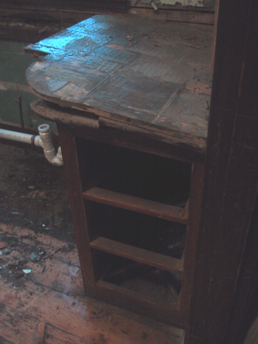 old built-in drawers