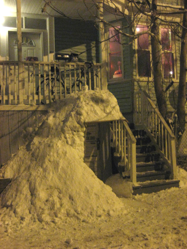 basement snow door