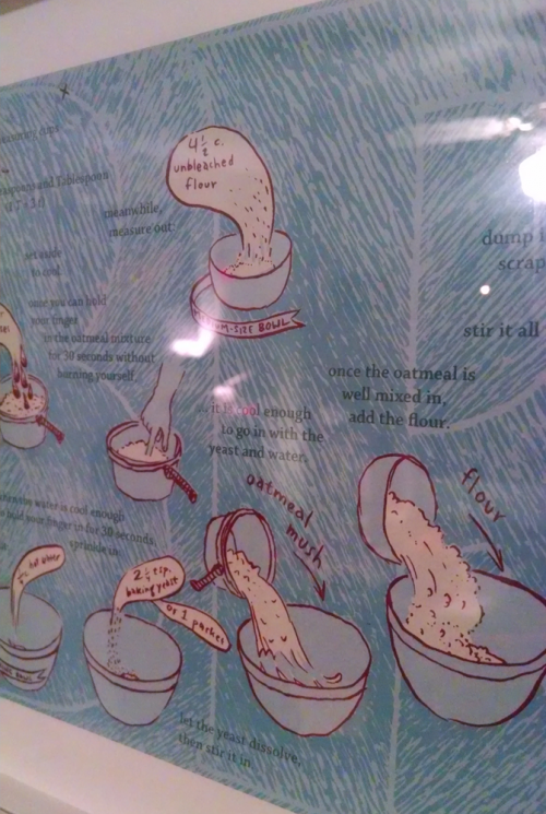 a closeup of the bread poster showing mixing the ingredients