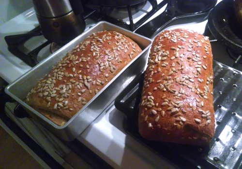 two loaves of bread